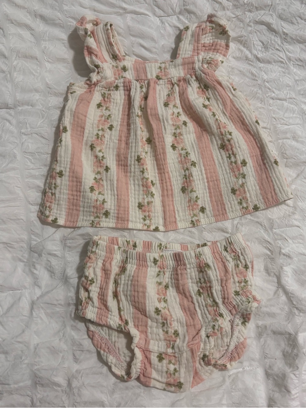 Floral Threads Baby Girl Floral Dress & Bloomers Set 3-6M